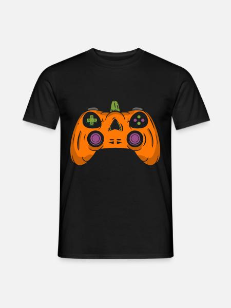 Halloween Pumpkin Gaming Controller - Männer T-Shirt - Schwarz