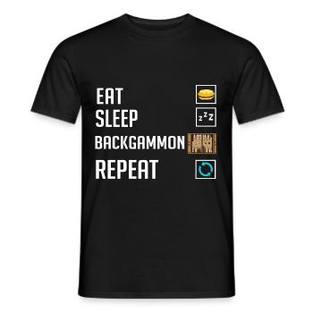 Backgammon Board Game Player Game Rules - Men's T-Shirt - black - Front - AI Model Male 178 light (178cm)
