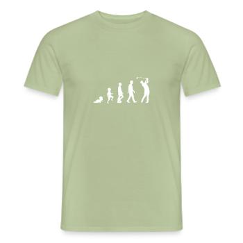 Golfeur golf balle de golf - T-shirt homme - vert sauge - Devant - AI Model Male 178 light (178cm)