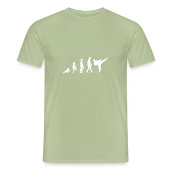 Arts martiaux Arts martiaux de Karaté - T-shirt homme - vert sauge - Devant - AI Model Male 178 light (178cm)