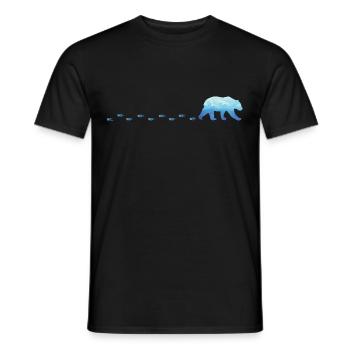 Laufender Eisbär - Männer T-Shirt - Schwarz - Vorne - AI Model Male 178 light (178cm)