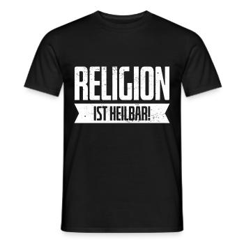 Religion Atheist Agnostiker Geburtstag Geschenk - Männer T-Shirt - Schwarz - Vorne - AI Model Male 178 light (178cm)