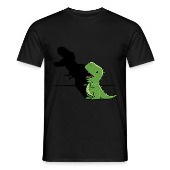 T Rex Shadow TRex With Screaming Shadow - Männer T-Shirt - Schwarz - Vorne - AI Model Male 178 light (178cm)