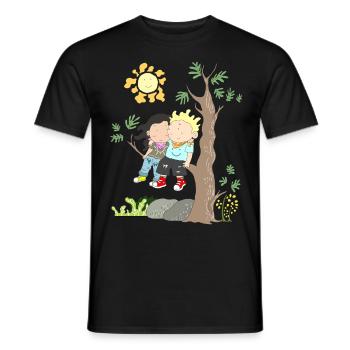gros amour cher couple cadeau chemise - T-shirt homme - noir - Devant - AI Model Male 178 light (178cm)