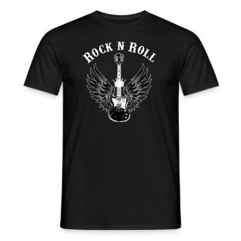 Rock n Roll - T-shirt homme - noir - Devant - AI Model Male 178 light (178cm)