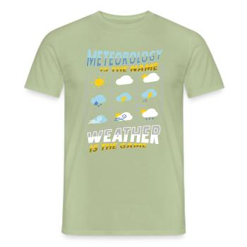 Meteorologe Wettervorhersage - Männer T-Shirt - Sage - Vorne - AI Model Male 178 light (178cm)