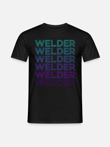 Welder Welding Welding Retro - Men's T-Shirt - black
