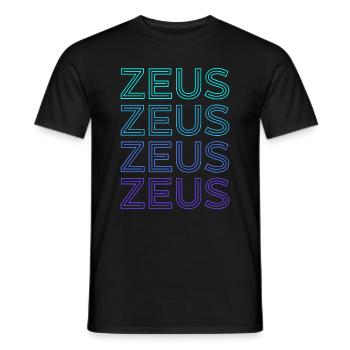 Zeus God Thunder Ancient Greek Mythology Ret - Men's T-Shirt - black - Front - AI Model Male 178 light (178cm)
