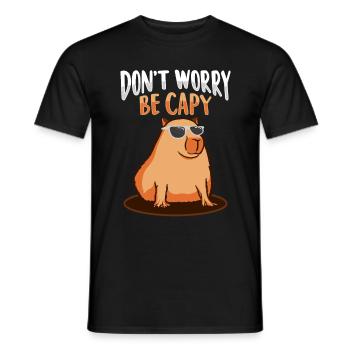 Capybara - Männer T-Shirt - Schwarz - Vorne - AI Model Male 178 light (178cm)