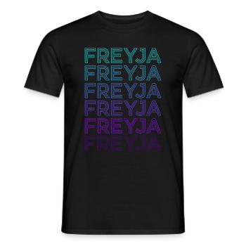Freyja Goddess Wicca Pagan Retro - Men's T-Shirt - black - Front - AI Model Male 178 light (178cm)