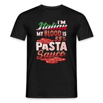 Sauce italienne pour pâtes Cuisine italienne - T-shirt homme - noir - Devant - AI Model Male 178 light (178cm)