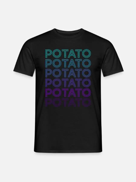 Pomme de terre rétro - T-shirt homme - noir