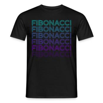 Fibonacci-Spirale Fibonacci-Folge Retro - Männer T-Shirt - Schwarz - Vorne - AI Model Male 178 light (178cm)