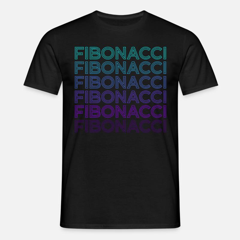Fibonacci Spiral Fibonacci Sequence Retro - Men's T-Shirt - black
