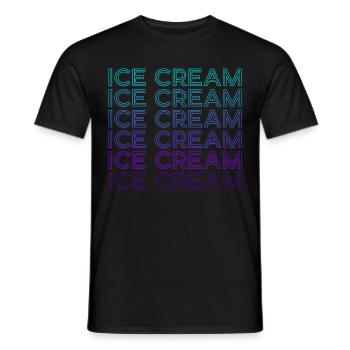 Ice Cream Bag Retro - Men's T-Shirt - black - Front - AI Model Male 178 light (178cm)