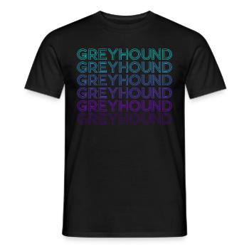 Windhund Retro - Männer T-Shirt - Schwarz - Vorne - AI Model Male 178 light (178cm)