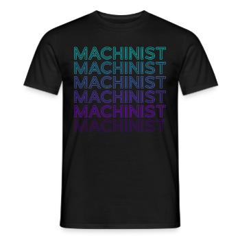 Cutting machine operator Cnc machine operator - Men's T-Shirt - black - Front - AI Model Male 178 light (178cm)