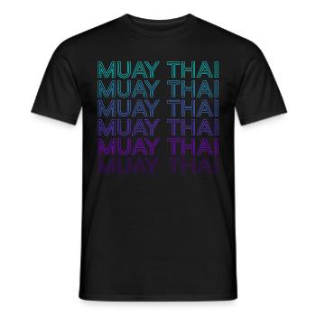 Muay Thai Thai-Boxen Retro - Männer T-Shirt - Schwarz - Vorne - AI Model Male 178 light (178cm)