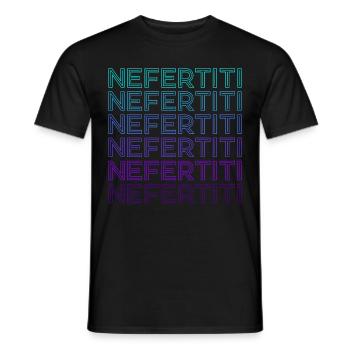 Nofretete Ägyptische Königin Altes Ägypten Retro - Männer T-Shirt - Schwarz - Vorne - AI Model Male 178 light (178cm)