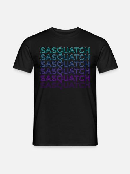 Sasquatch Bigfoot Retro - Men's T-Shirt - black
