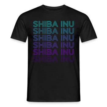Shiba Inu Rétro - T-shirt homme - noir - Devant - AI Model Male 178 light (178cm)
