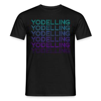 Jodel-Retro - Männer T-Shirt - Schwarz - Vorne - AI Model Male 178 light (178cm)