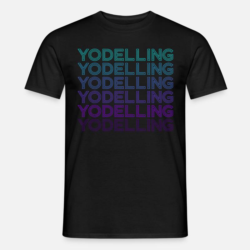 Jodel-Retro - Männer T-Shirt - Schwarz