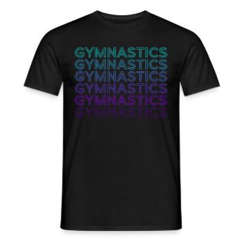 Gymnastics Gymnast Retro - Men's T-Shirt - black - Front - AI Model Male 178 light (178cm)