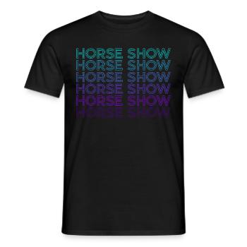 Tournoi équestre Sport équestre Rétro - T-shirt homme - noir - Devant - AI Model Male 178 light (178cm)