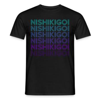 Nishikigoi Carp Koi Fish Japan Retro - Men's T-Shirt - black - Front - AI Model Male 178 light (178cm)