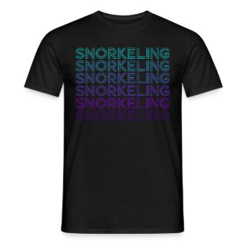 Schnorcheln Schnorchel Schnorchler Retro - Männer T-Shirt - Schwarz - Vorne - AI Model Male 178 light (178cm)