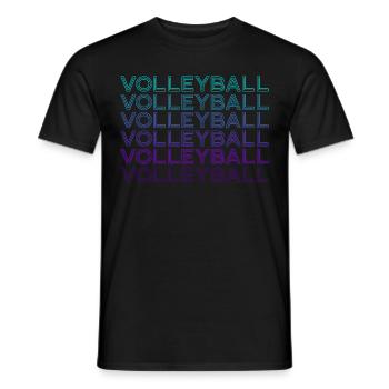 Volleyball player Team manager Coach Retr - Men's T-Shirt - black - Front - AI Model Male 178 light (178cm)
