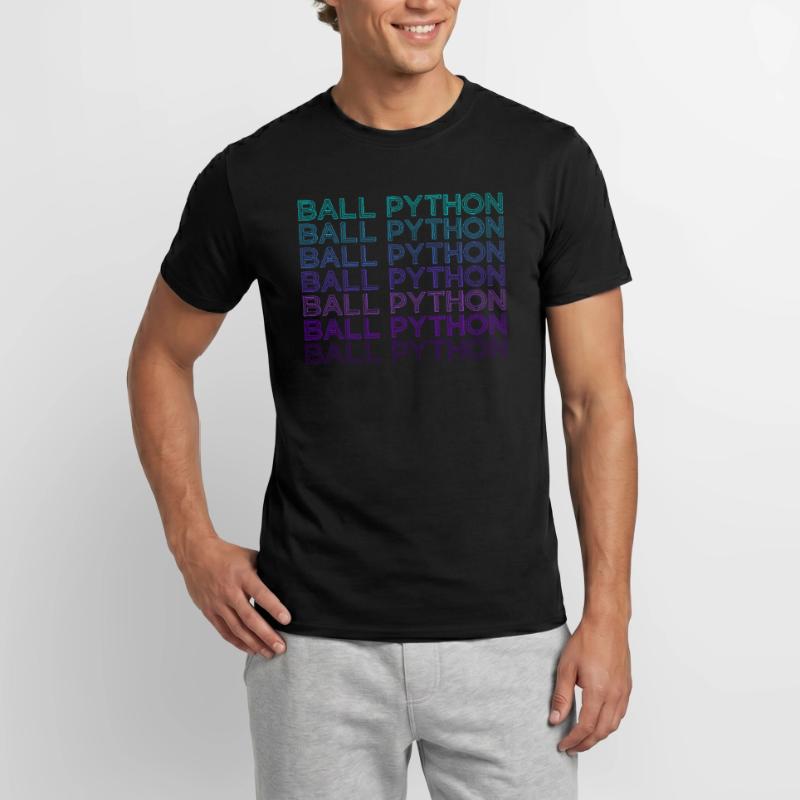 Ball Python Snake Retro Men's T-Shirt