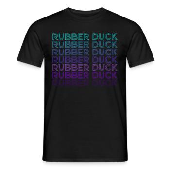 Gummi-Ente Retro - Männer T-Shirt - Schwarz - Vorne - AI Model Male 178 light (178cm)