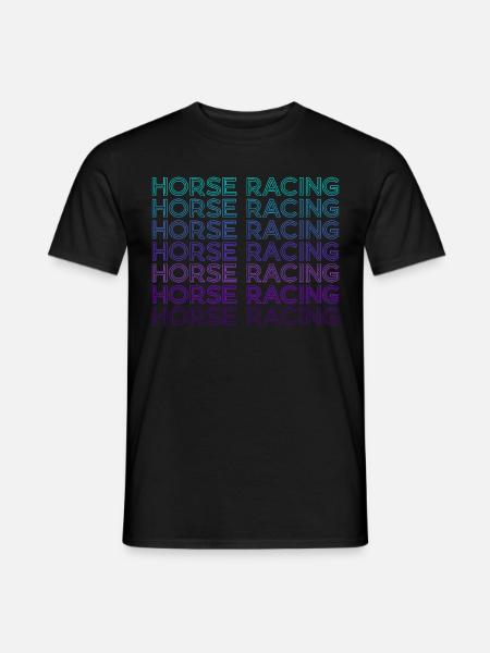 Courses de chevaux Rétro - T-shirt homme - noir
