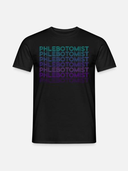 Phlebotomist Pharmacy Technician Retro - Men's T-Shirt - black