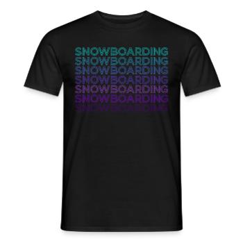 Snowboarding Snowboard Snowboarder Retro - Men's T-Shirt - black - Front - AI Model Male 178 light (178cm)