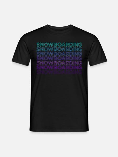 Snowboarding Snowboard Snowboarder Retro - Men's T-Shirt - black