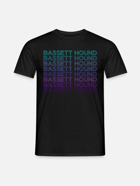 Bassett Hound Rétro - T-shirt homme - noir