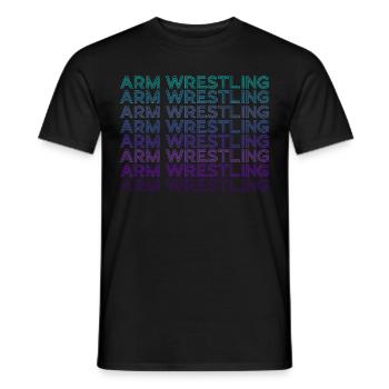 Bras Presse Bras Poussoir Rétro - T-shirt homme - noir - Devant - AI Model Male 178 light (178cm)
