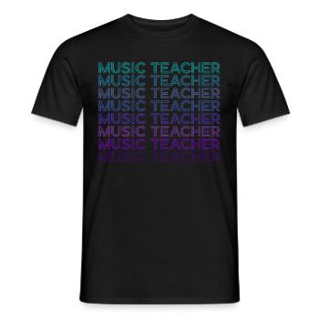 Professeur de musique Rétro - T-shirt homme - noir - Devant - AI Model Male 178 light (178cm)