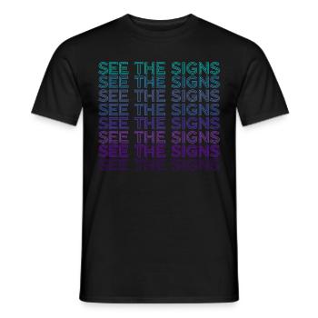Gebärdensprache Gehörlosenlehrer Dolmetscher Retro - Männer T-Shirt - Schwarz - Vorne - AI Model Male 178 light (178cm)