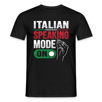 Funny Italian Hand Gestures Italy Lovers - Men's T-Shirt - black - Front - AI Model Male 178 light (178cm)