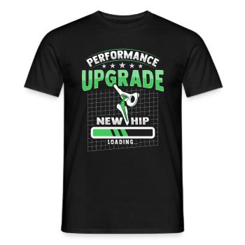Bionic part design after hip prosthesis surgery - Men's T-Shirt - black - Front - AI Model Male 178 light (178cm)