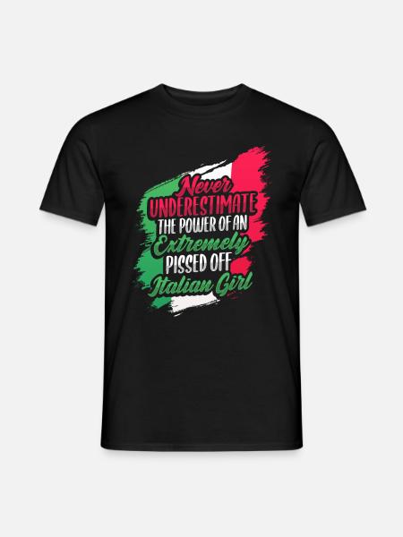 Funny Italian Girl Italian - Men's T-Shirt - black