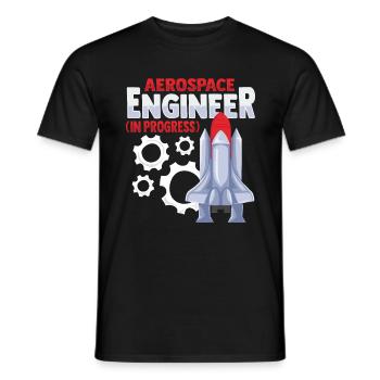 Luft- und Raumfahrtingenieur - Männer T-Shirt - Schwarz - Vorne - AI Model Male 178 light (178cm)
