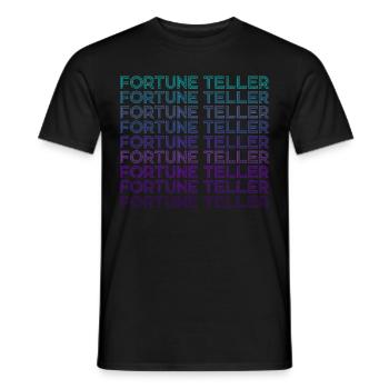 Wahrsagerin Kristallkugel Retro - Männer T-Shirt - Schwarz - Vorne - AI Model Male 178 light (178cm)