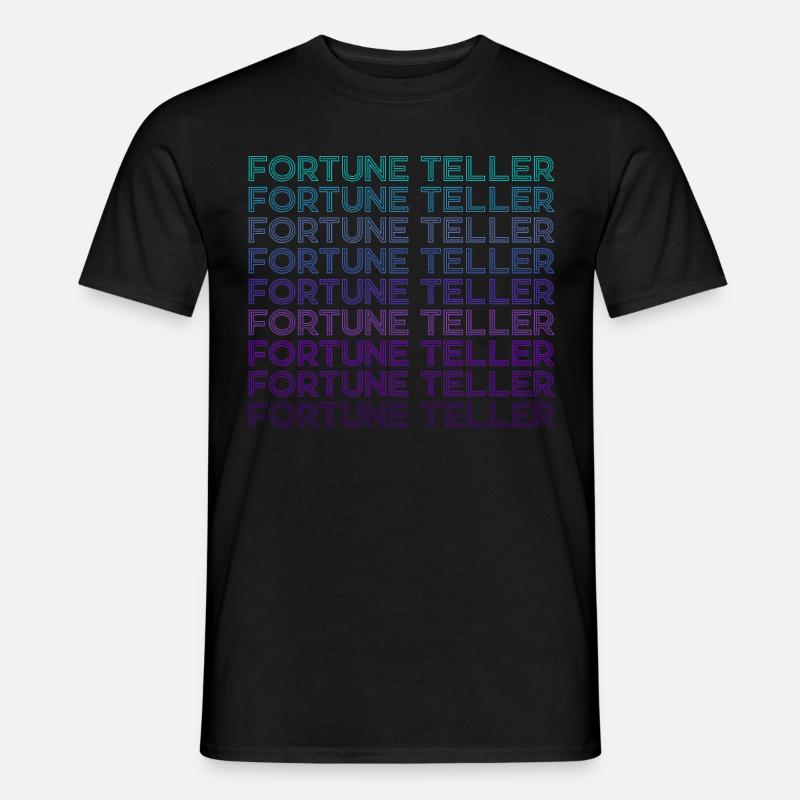 Wahrsagerin Kristallkugel Retro - Männer T-Shirt - Schwarz