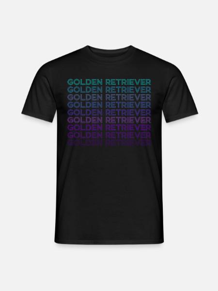 Golden Retriever Retro - Men's T-Shirt - black