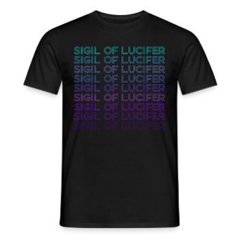 Seal of Lucifer Retro - Men's T-Shirt - black - Front - AI Model Male 178 light (178cm)
